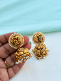 Peacock and elephant design butta earrings Er960