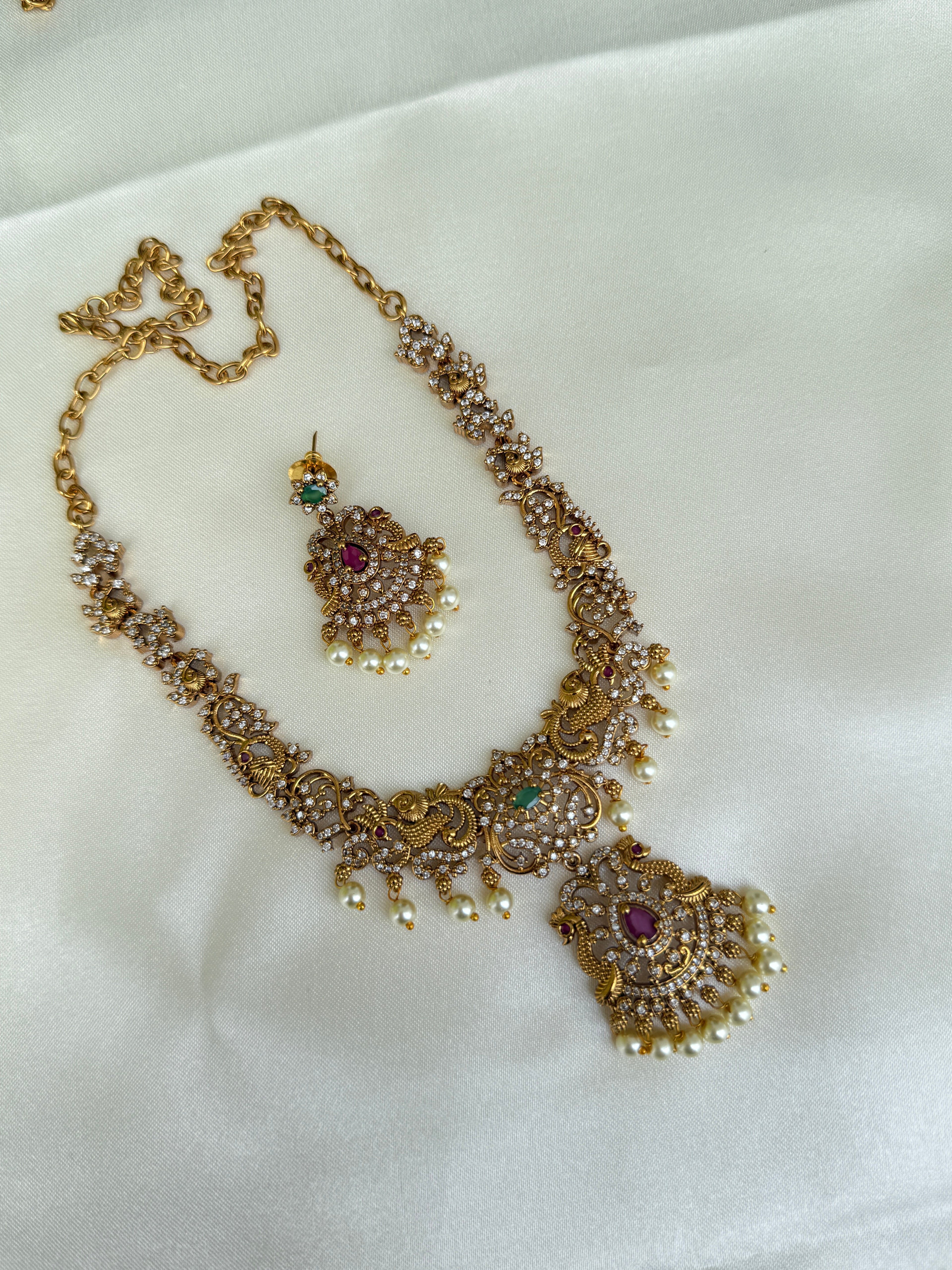 Ns320 multi cz neckset suits for kids and adults