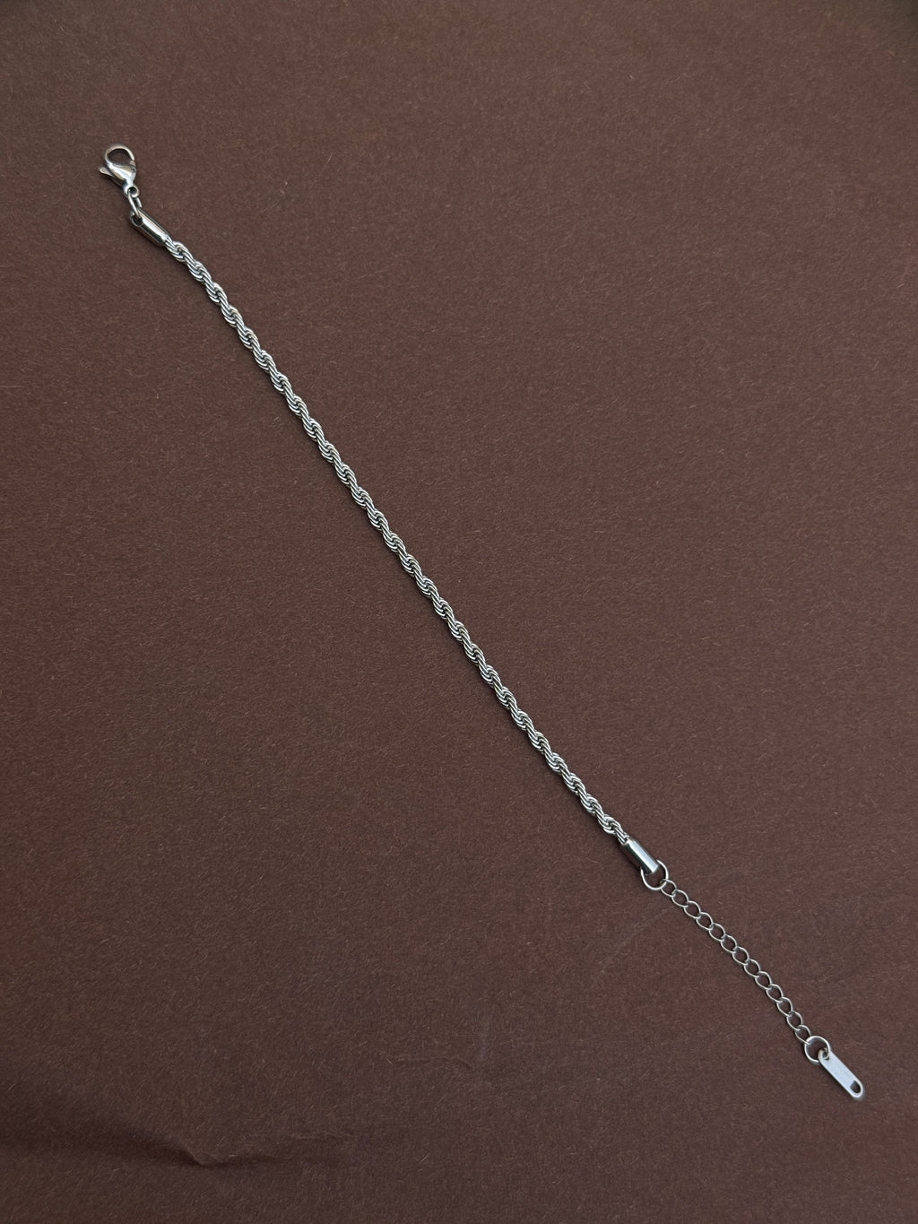 Ab555 anti tarnish silver 8 inches chain bracelet