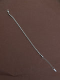 Ab555 anti tarnish silver 8 inches chain bracelet