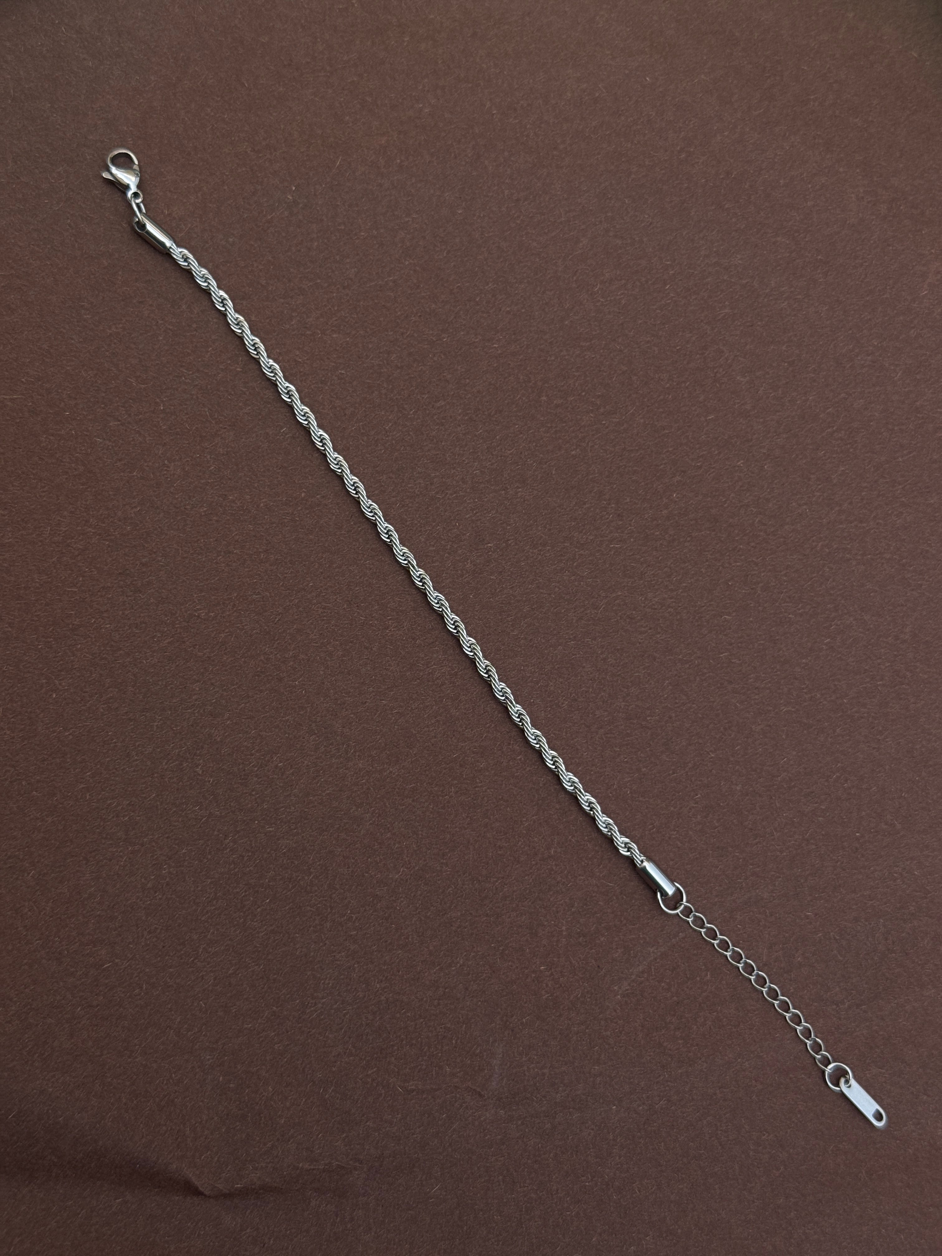 Ab555 anti tarnish silver 8 inches chain bracelet