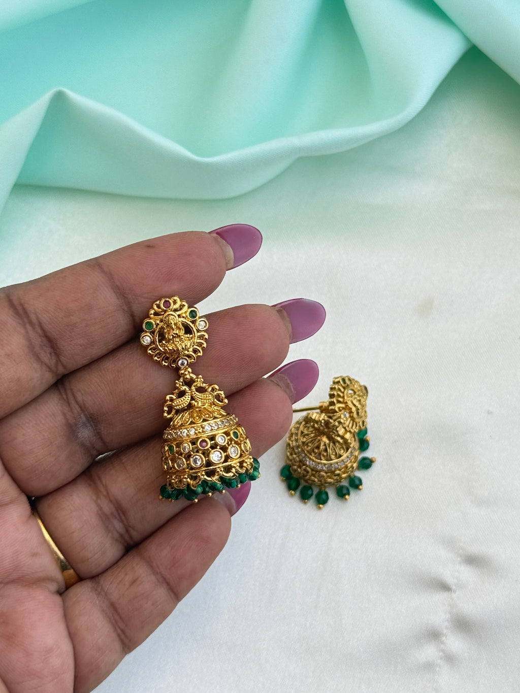 Er257 Lakshmi devi butta earrings