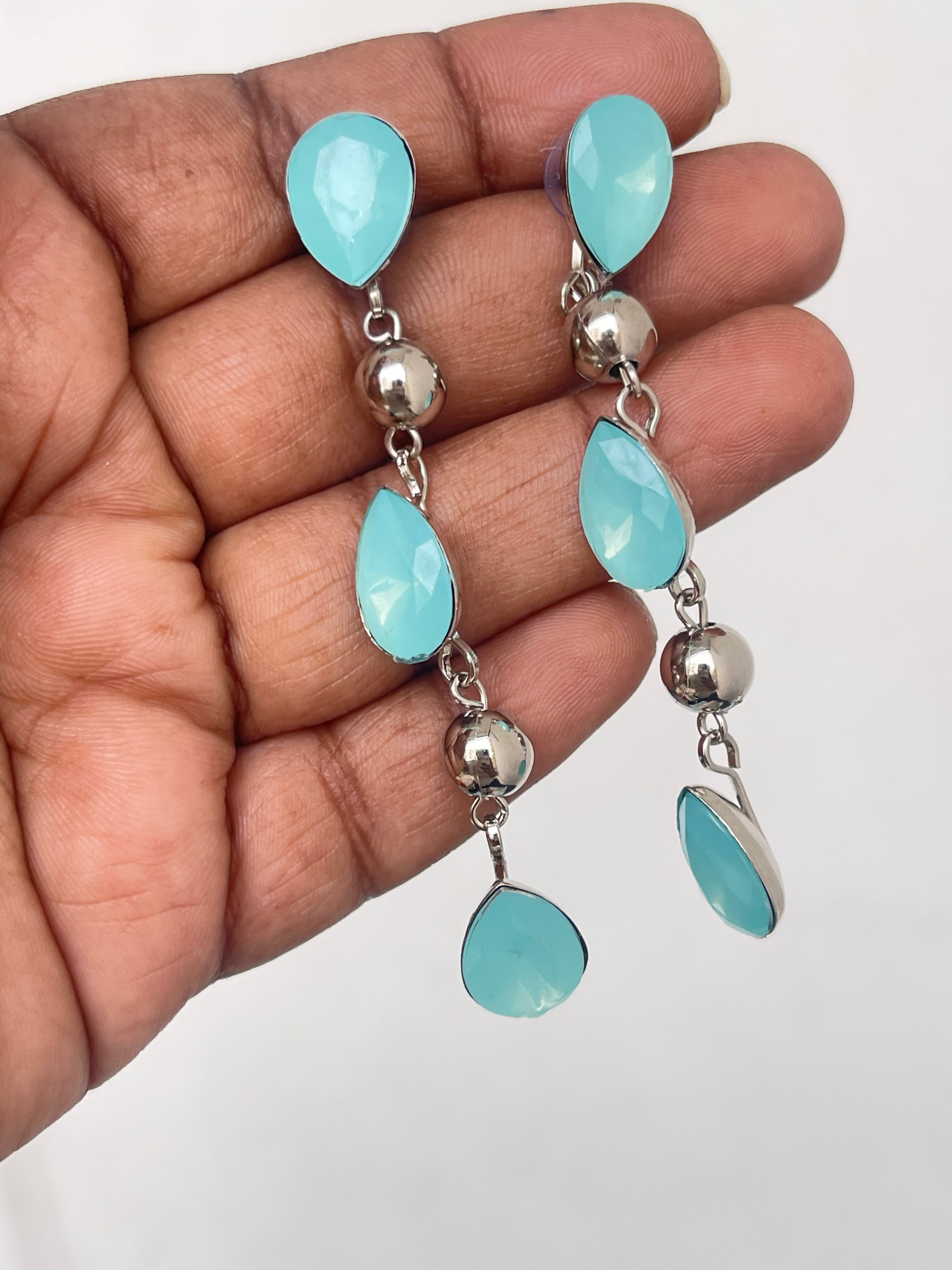 Silver hanging tassels
