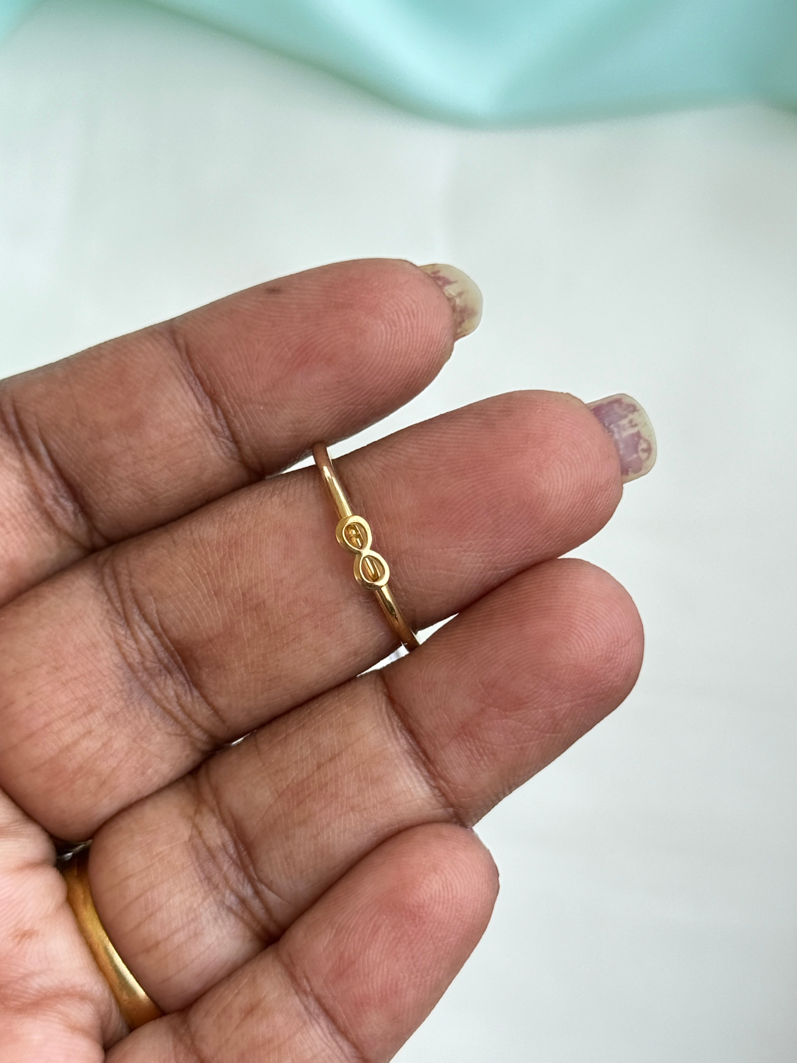 Rg102 anti tarnish infinity finger rings