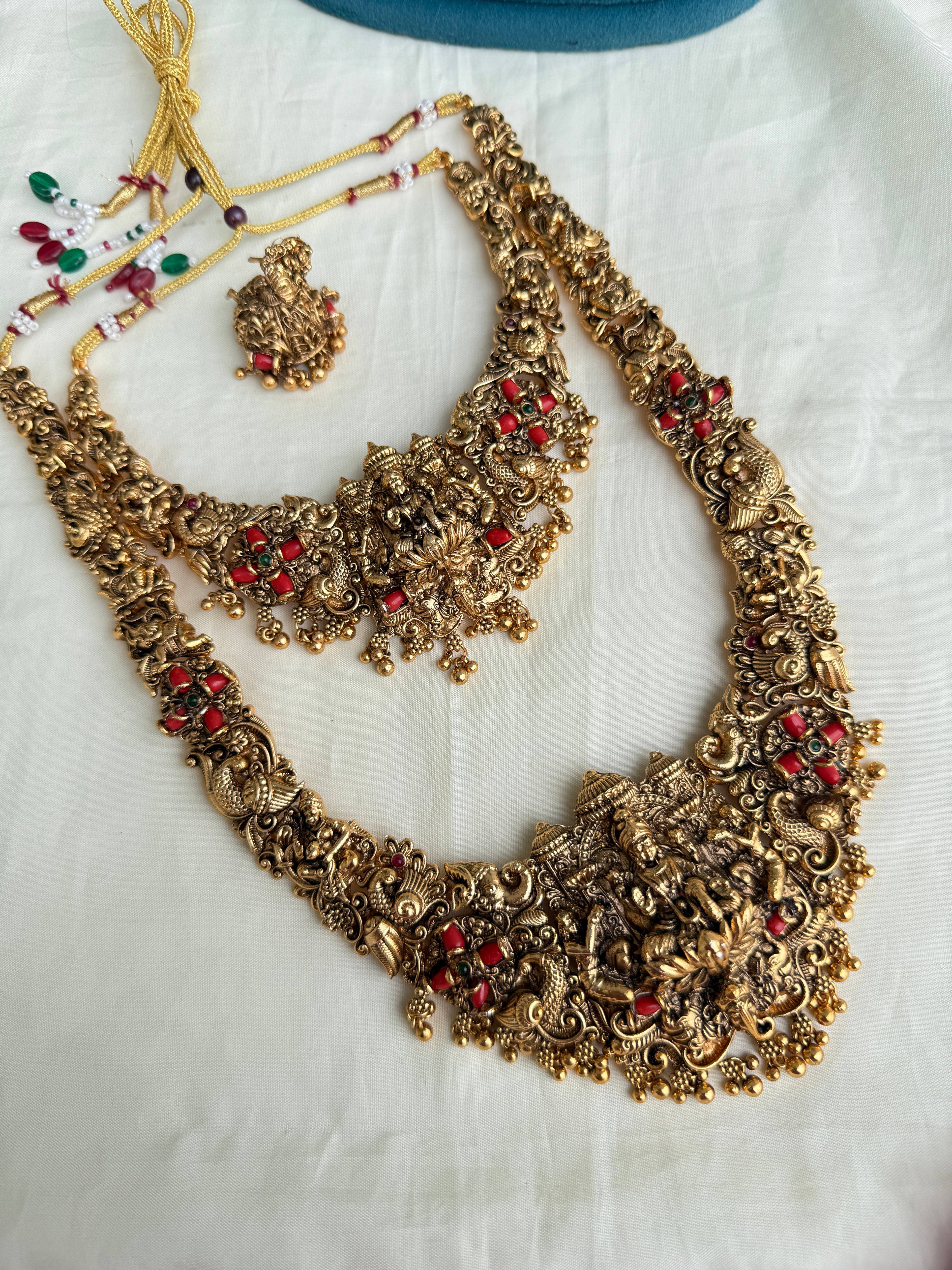 Bb239 Lakshmi Devi corals bridal set