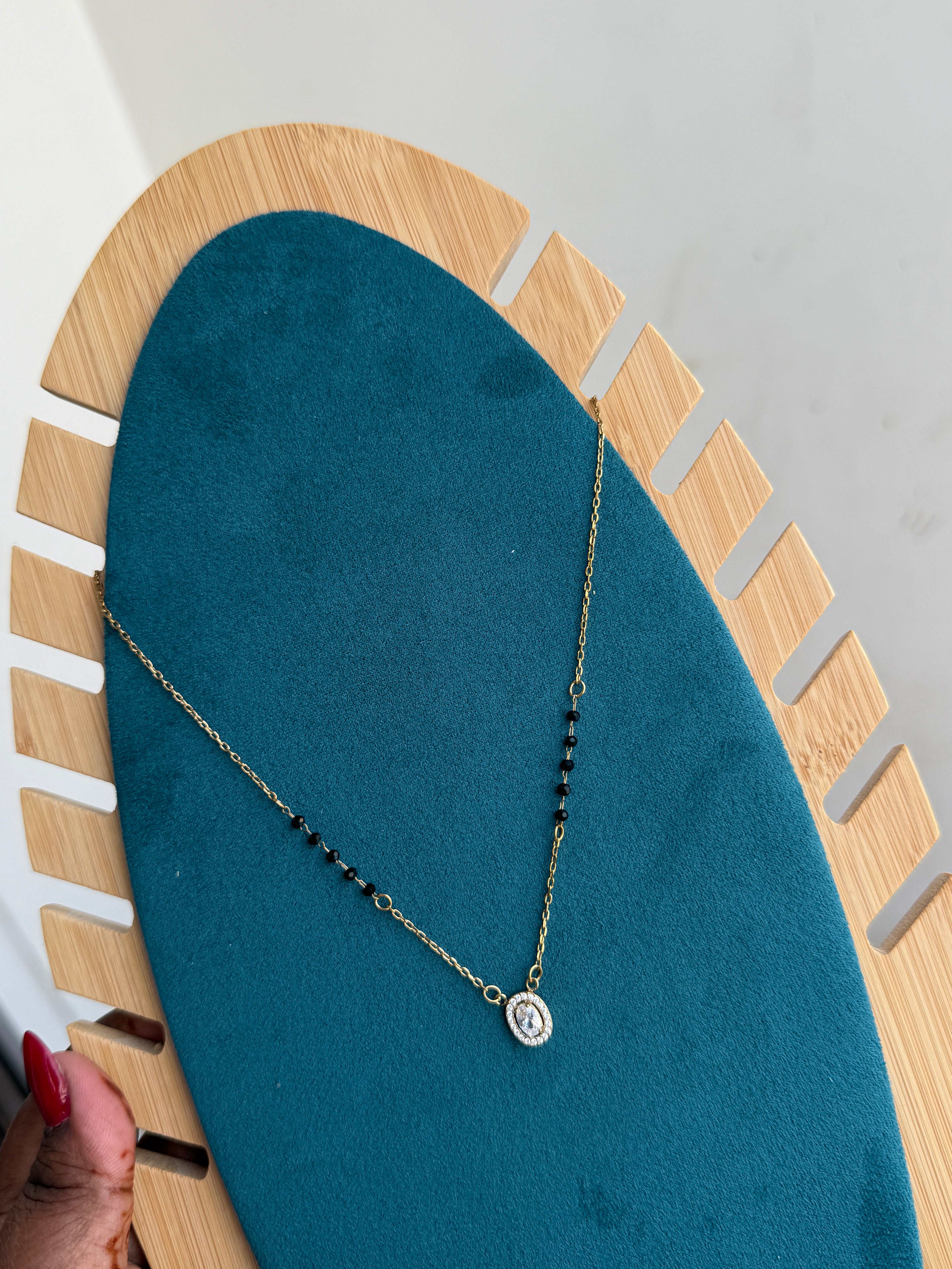 Bb116 anti tarnish black beads