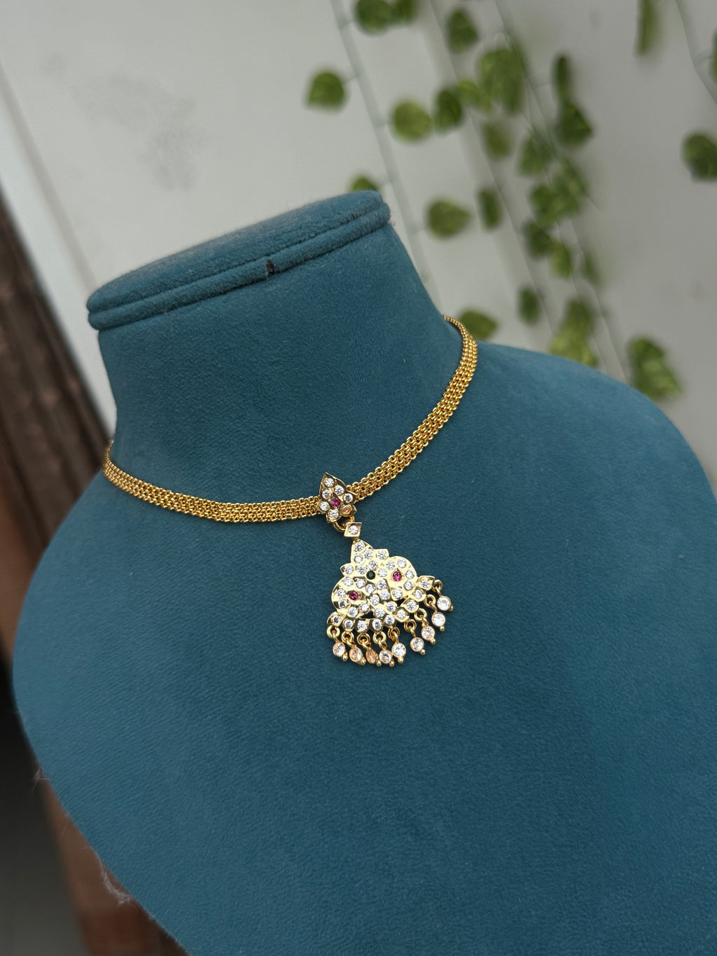 Ph402 panchaloham polished nano thread multi  neckset
