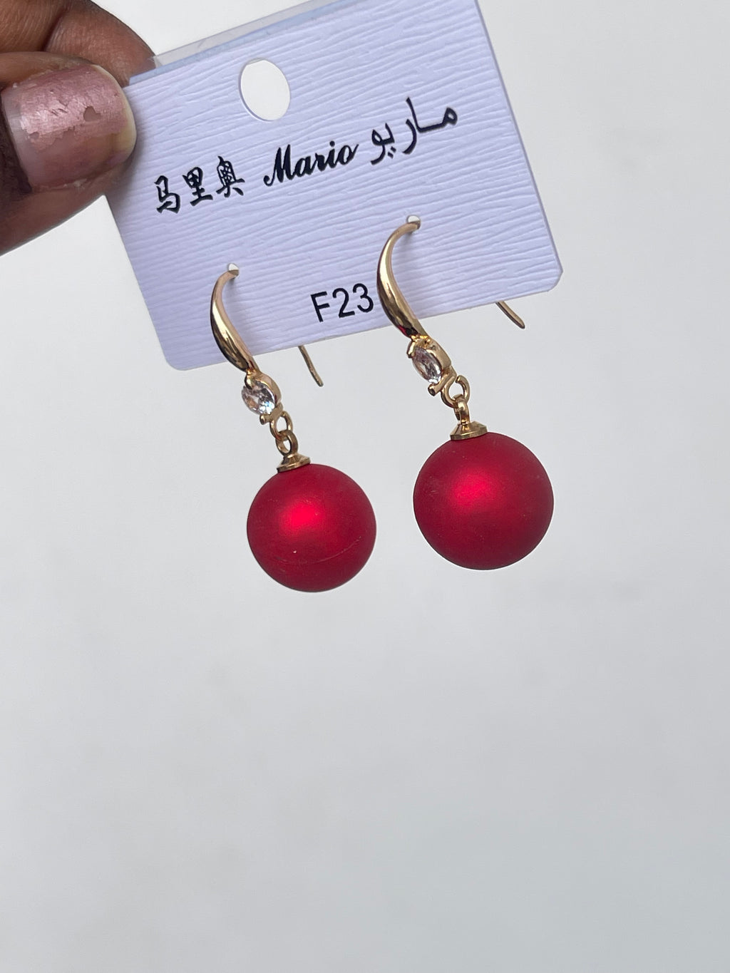 Hook red ball hanging