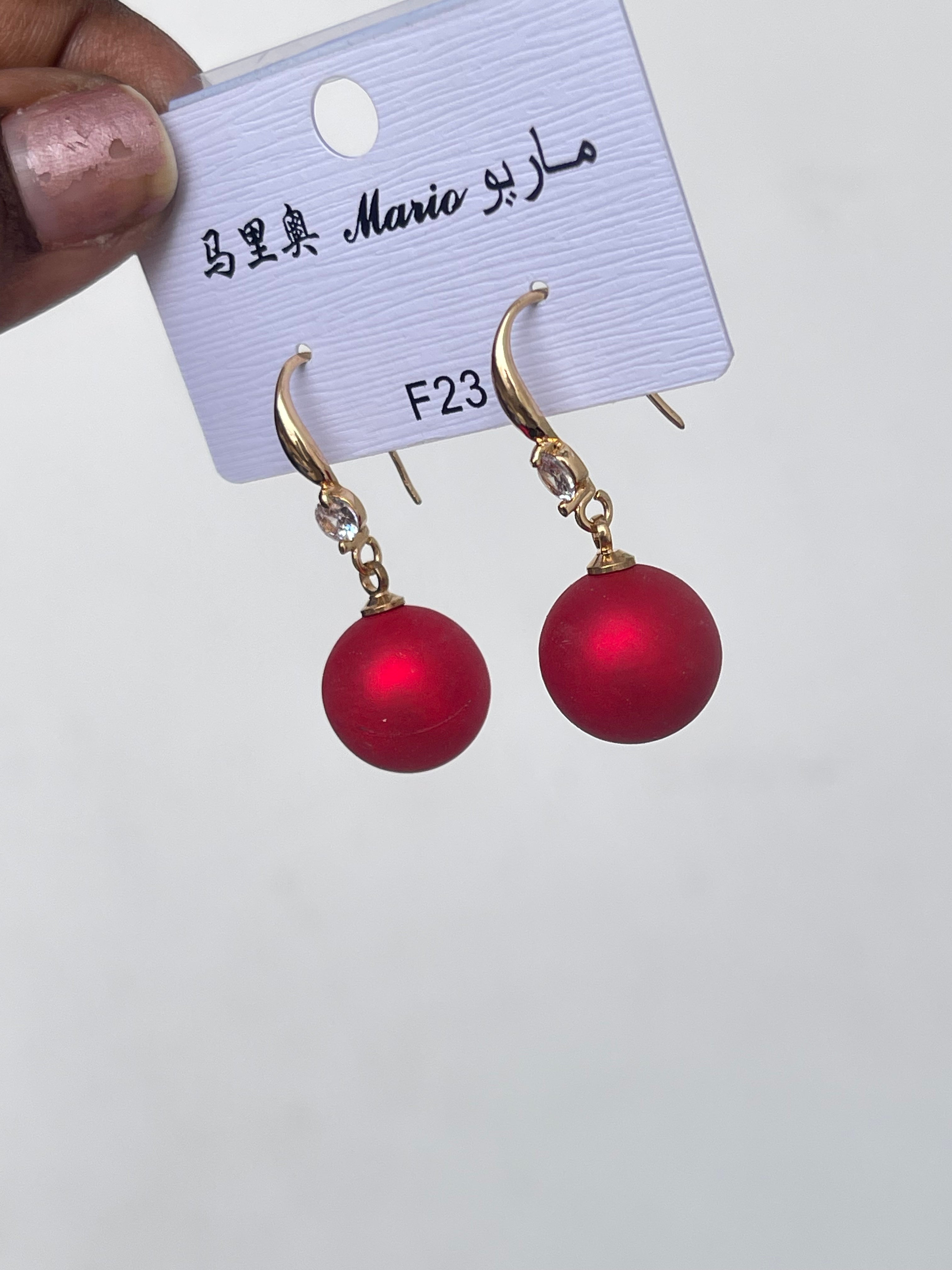 Hook red ball hanging