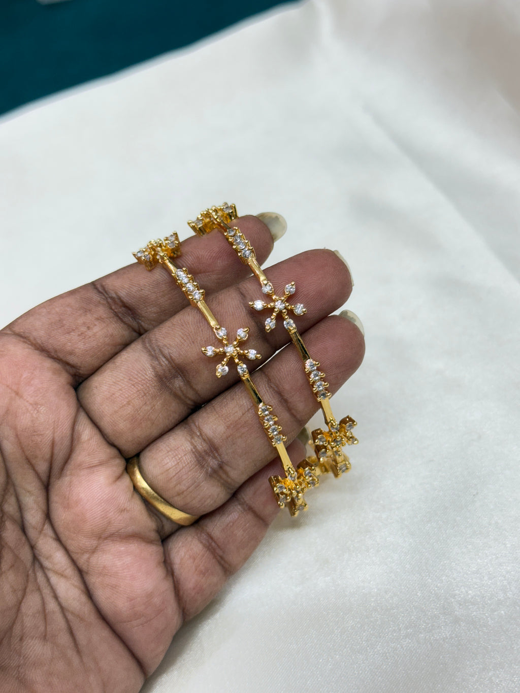 Sb147 diamond replica bangles