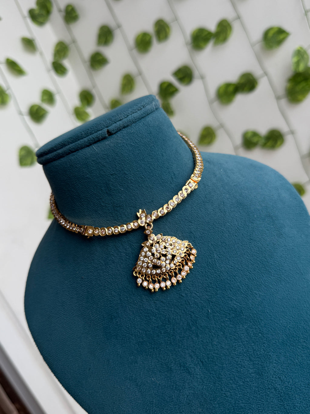 Ph391 panchaloham  polished kante neckset