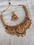 Lord Krishna in shankam Neckset with Earrings NS2006