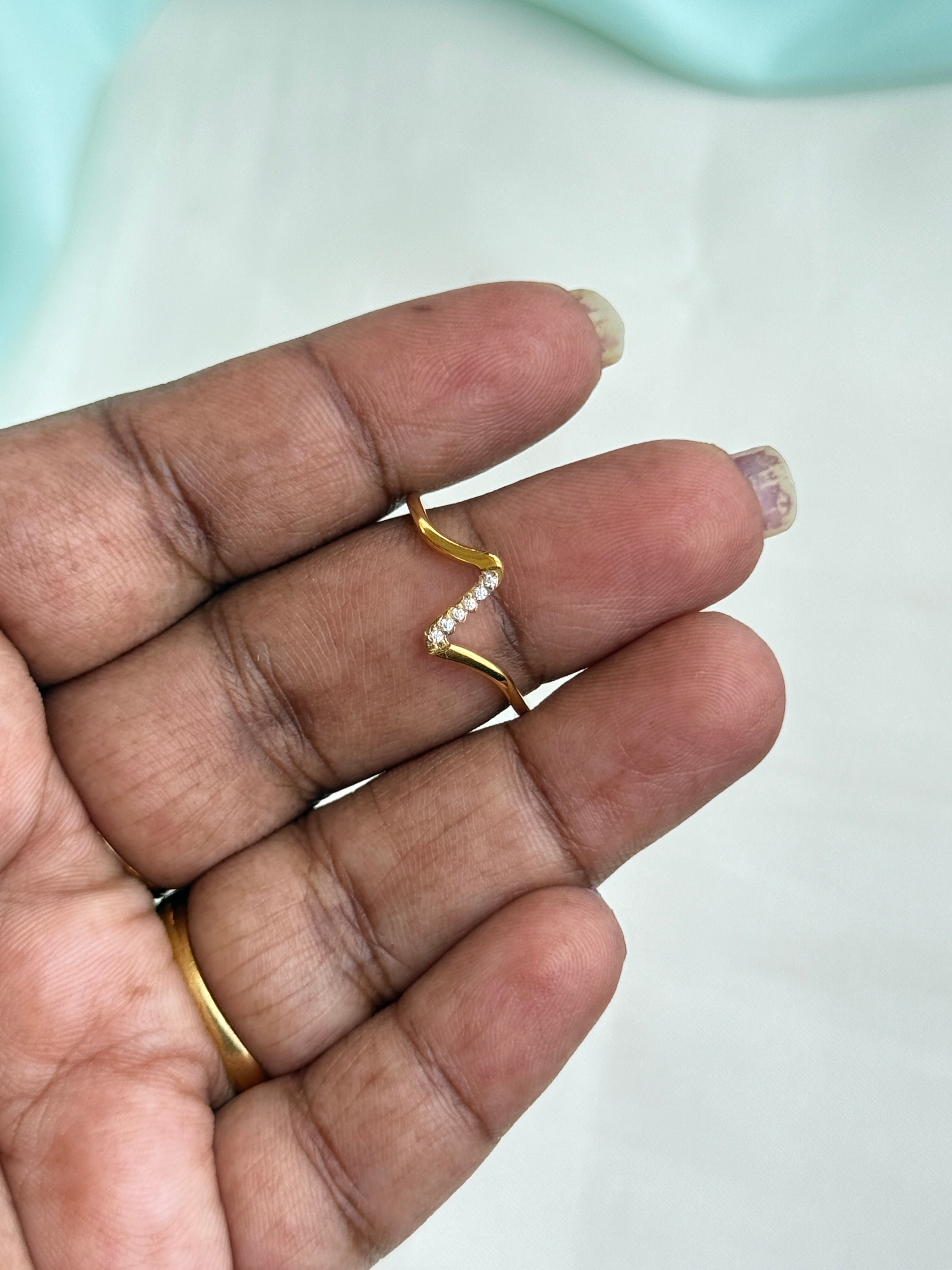Rg093 anti tarnish stones fingers rings