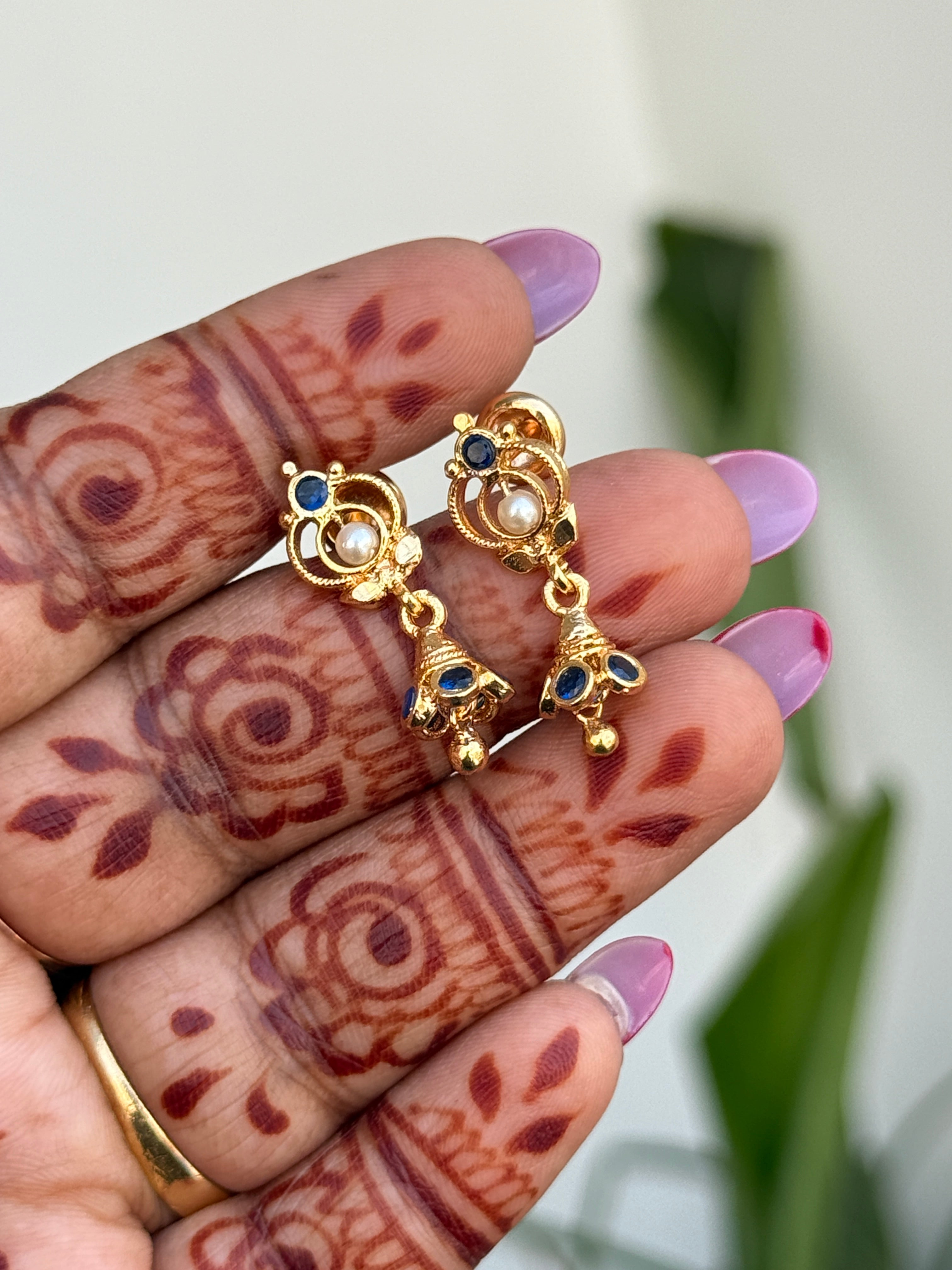 Ph345 panchaloham small butta earrings