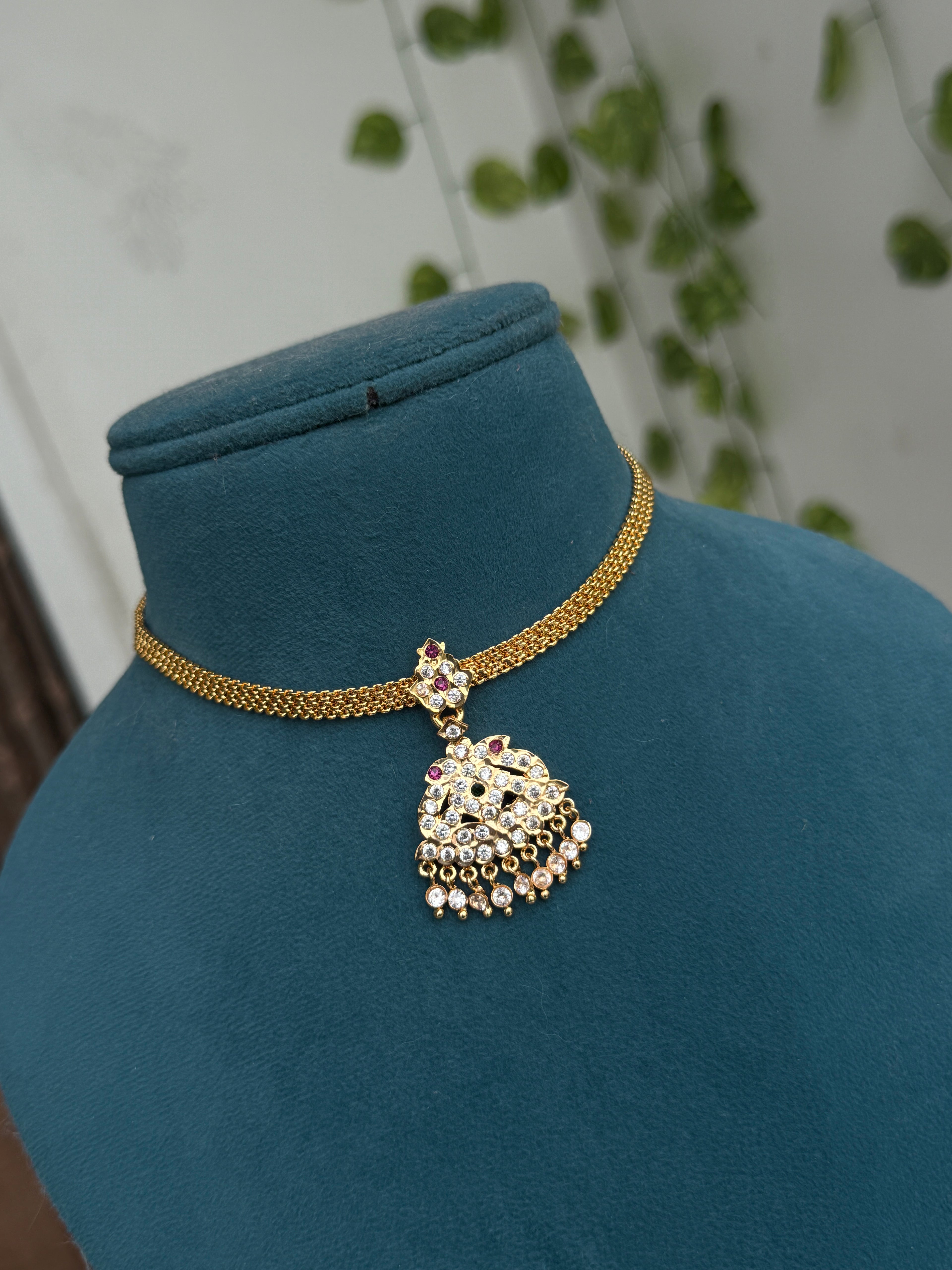 Ph403 panchaloham polished nano thread multi neckset