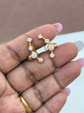 PH235 4 stones panchaloham small earcuffs with back support