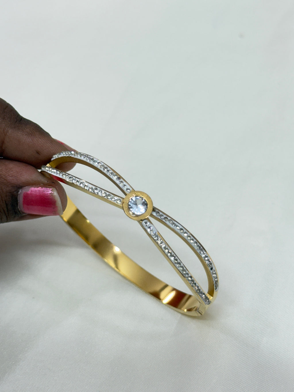 Ab038 2 lines openable anti tarnish bracelet