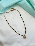 BB120 18 inches single line crystal Black Beads