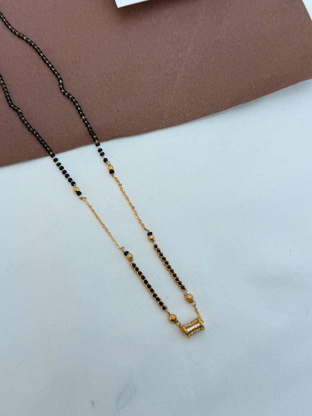 Bb075 18 inches single line black beads