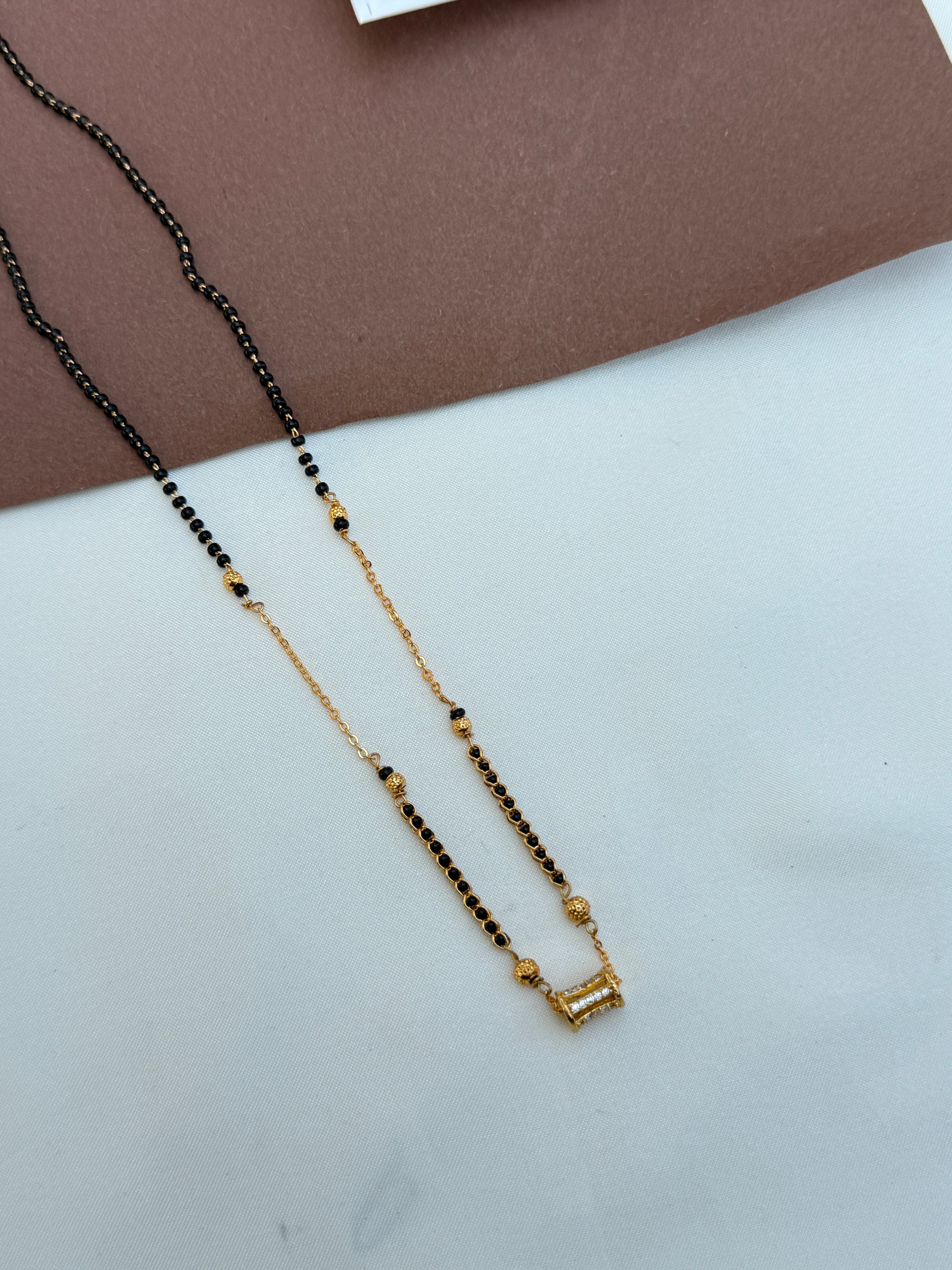 Bb075 18 inches single line black beads