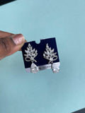 Silver tree hanging studs ER6077