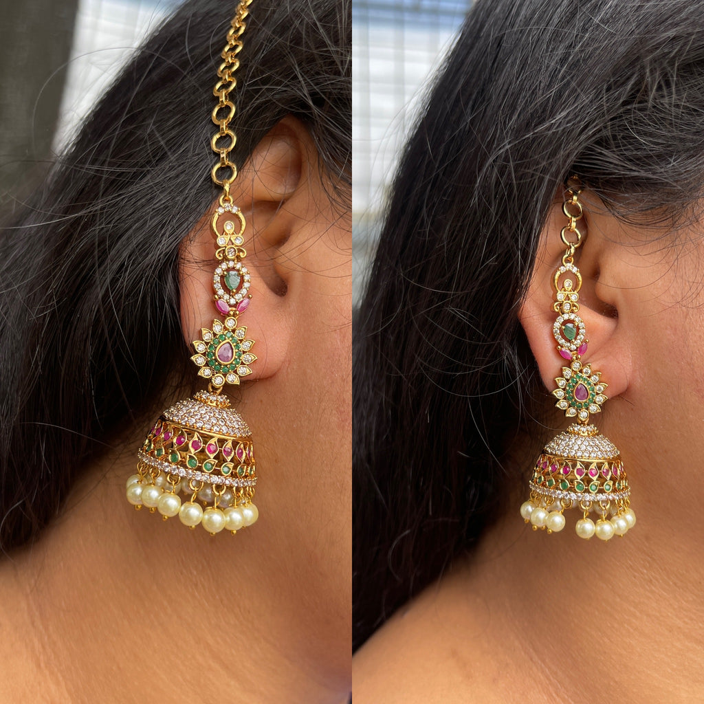 Multi butta earrings can use in 2 ways..!