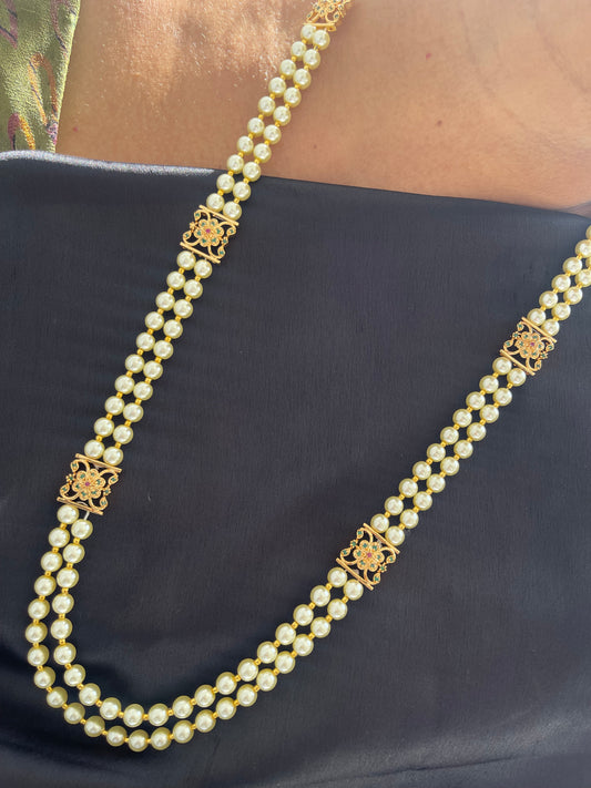 2 lines pearl chain