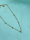 DC105 anti tarnish gold hearts white heart 18inches adjustable daliy wear chains