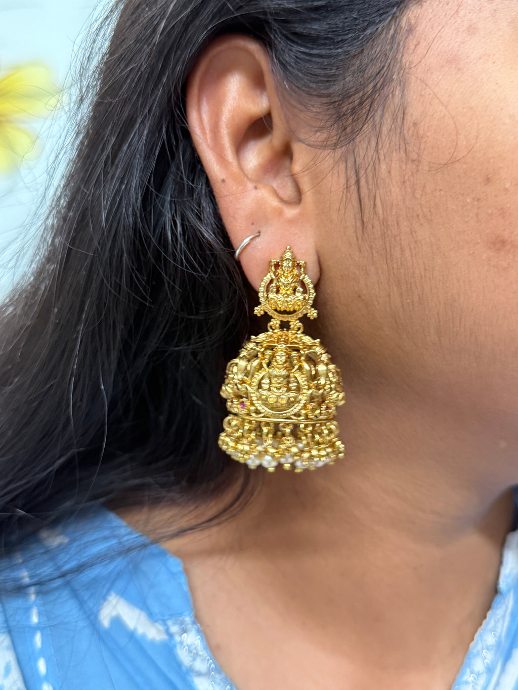 Er82 Lakshmi Devi nakshi butta Earrings