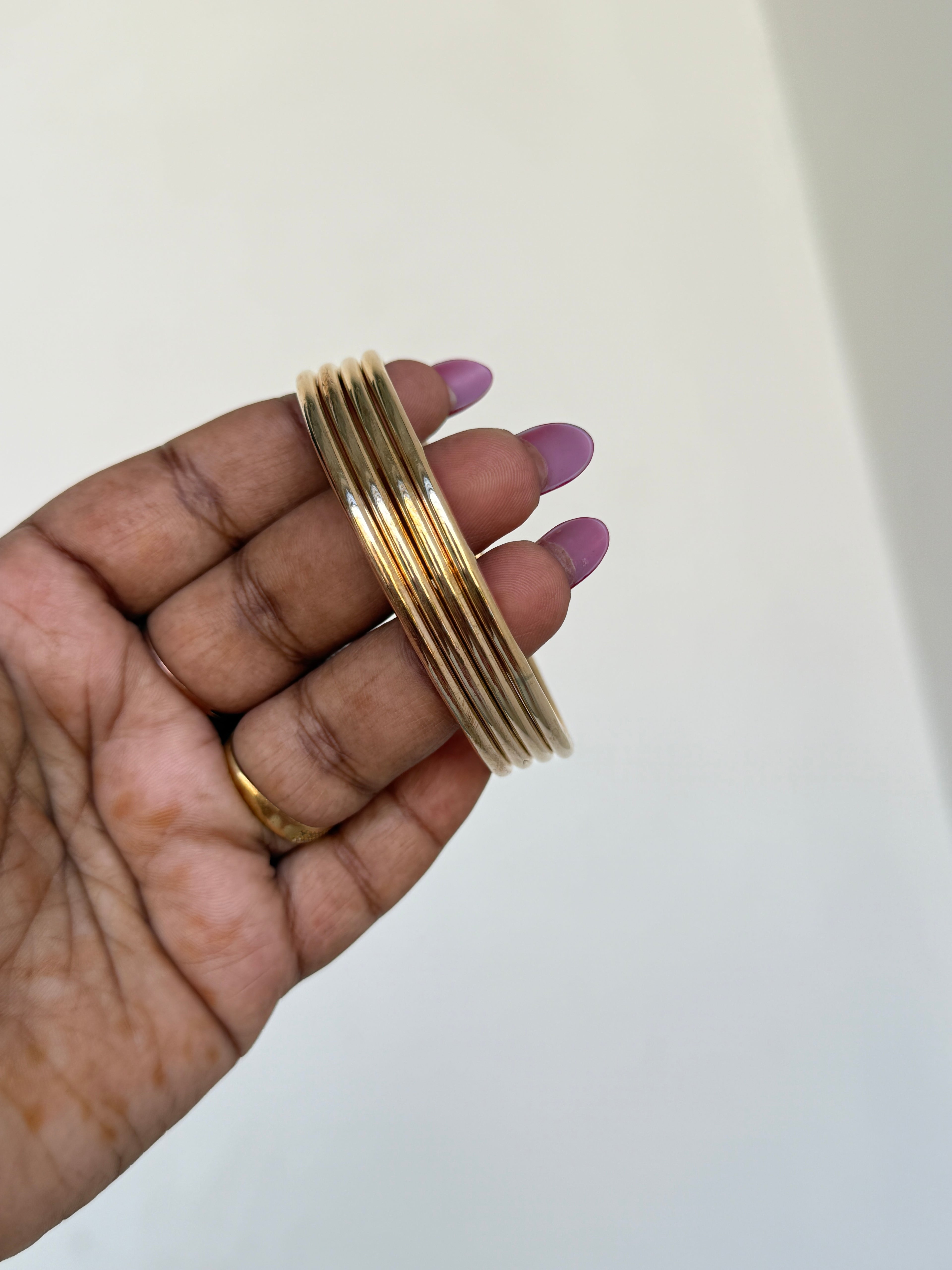 Ph360 unpolished plain panchaloham bangles