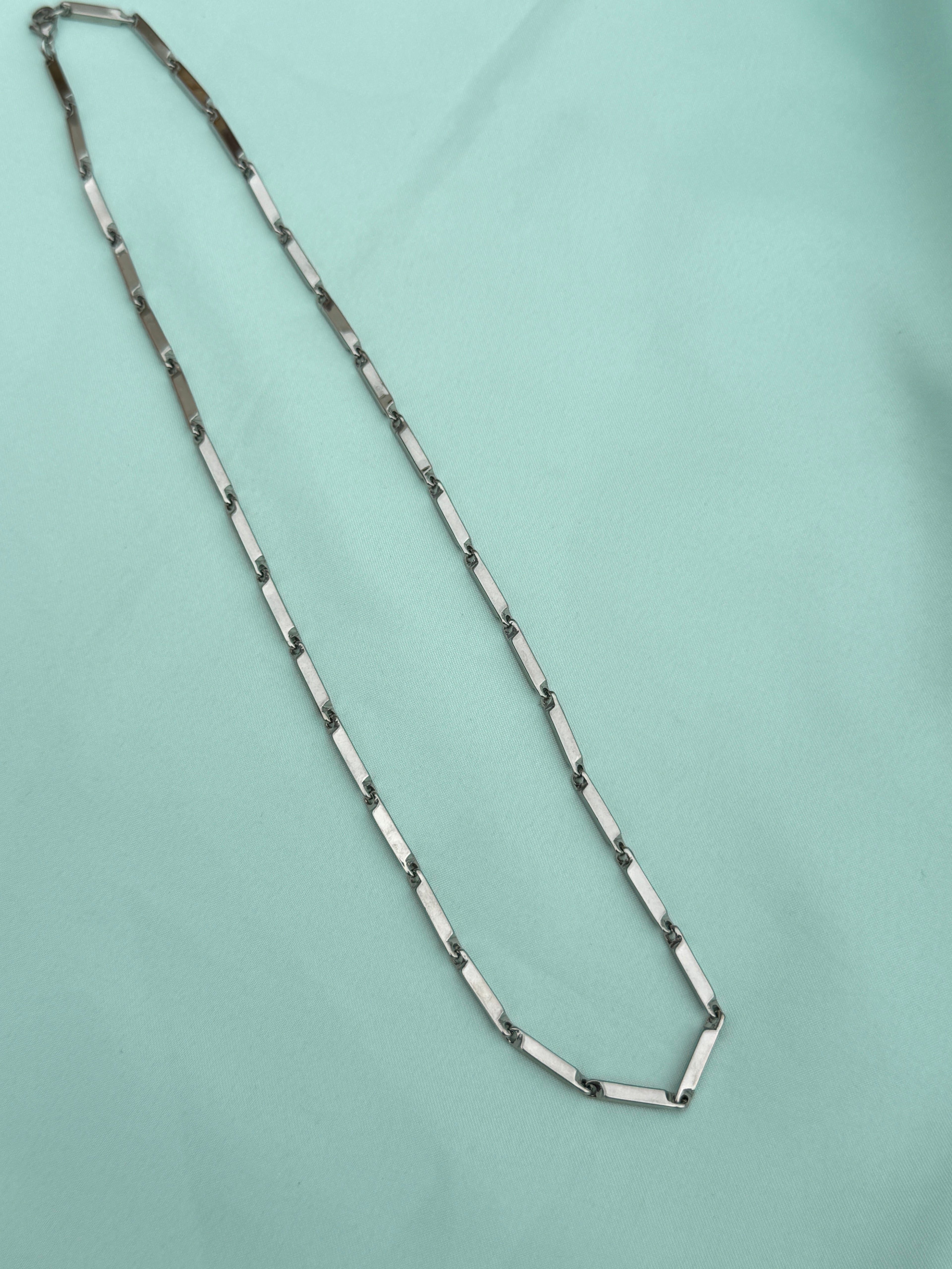 Mn050 anti tarnish silver color 22inches men’s daily wear chain