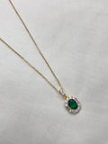 Green stone neckline dc506