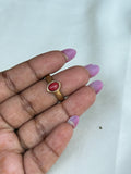 Rg078 panchaloham unpolished coral finger ring