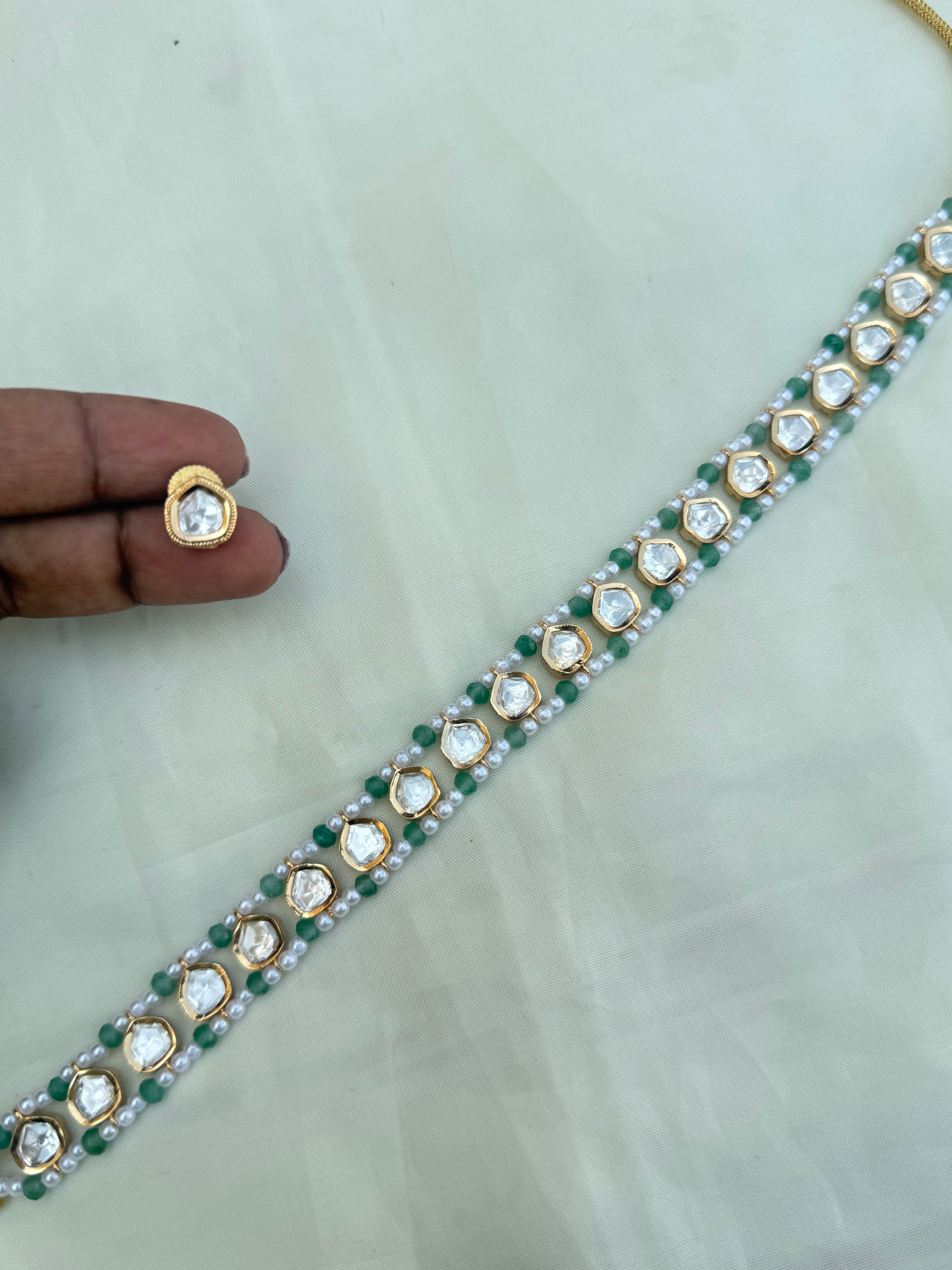 Uncut kundan pearl choker ch500