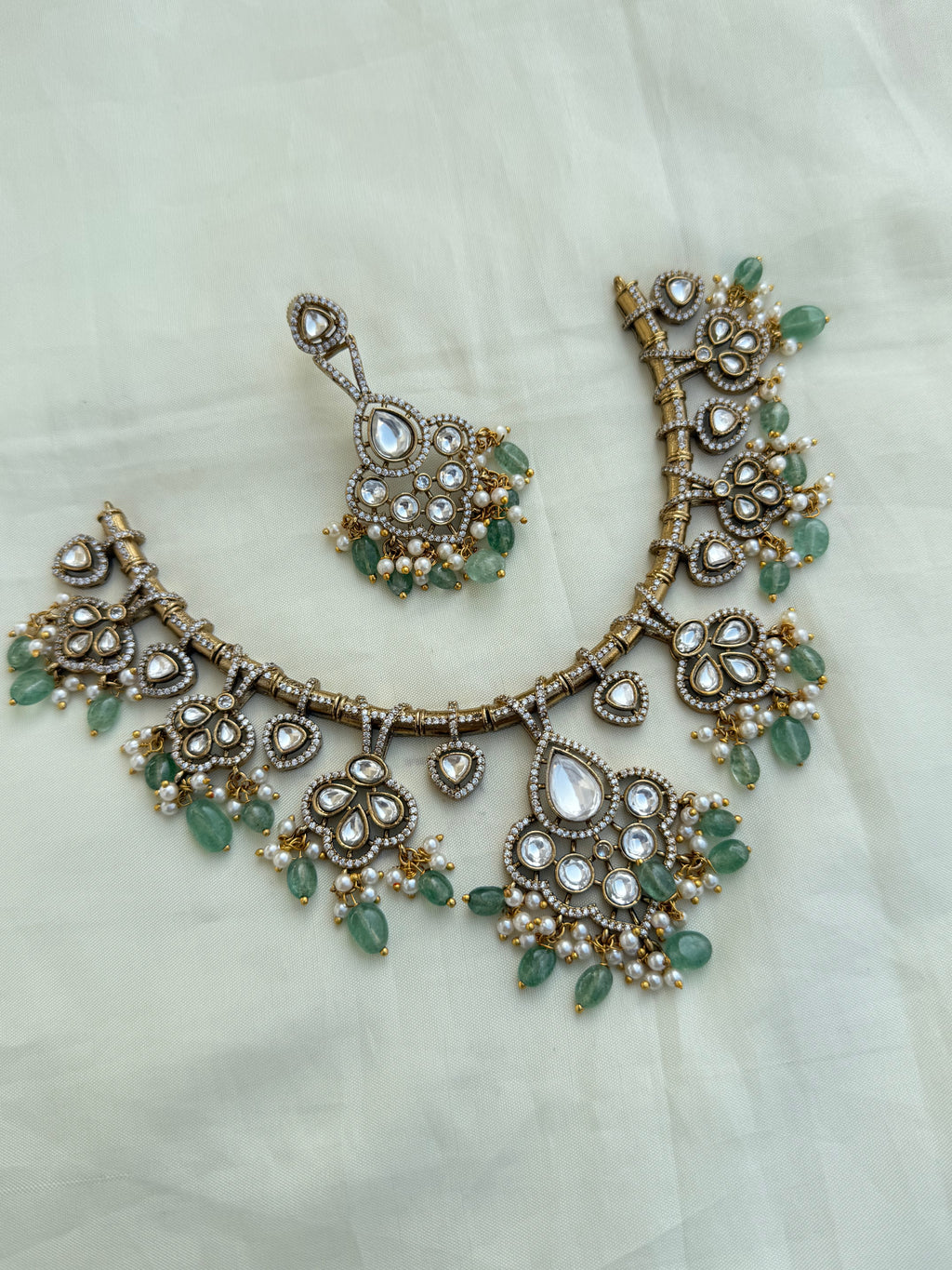 Ns201 moissanaite Neckset with Earrings