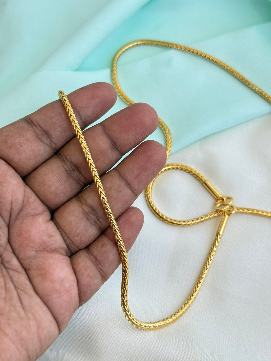 Ph511 Panchaloham polished 30 inches plain thali chains