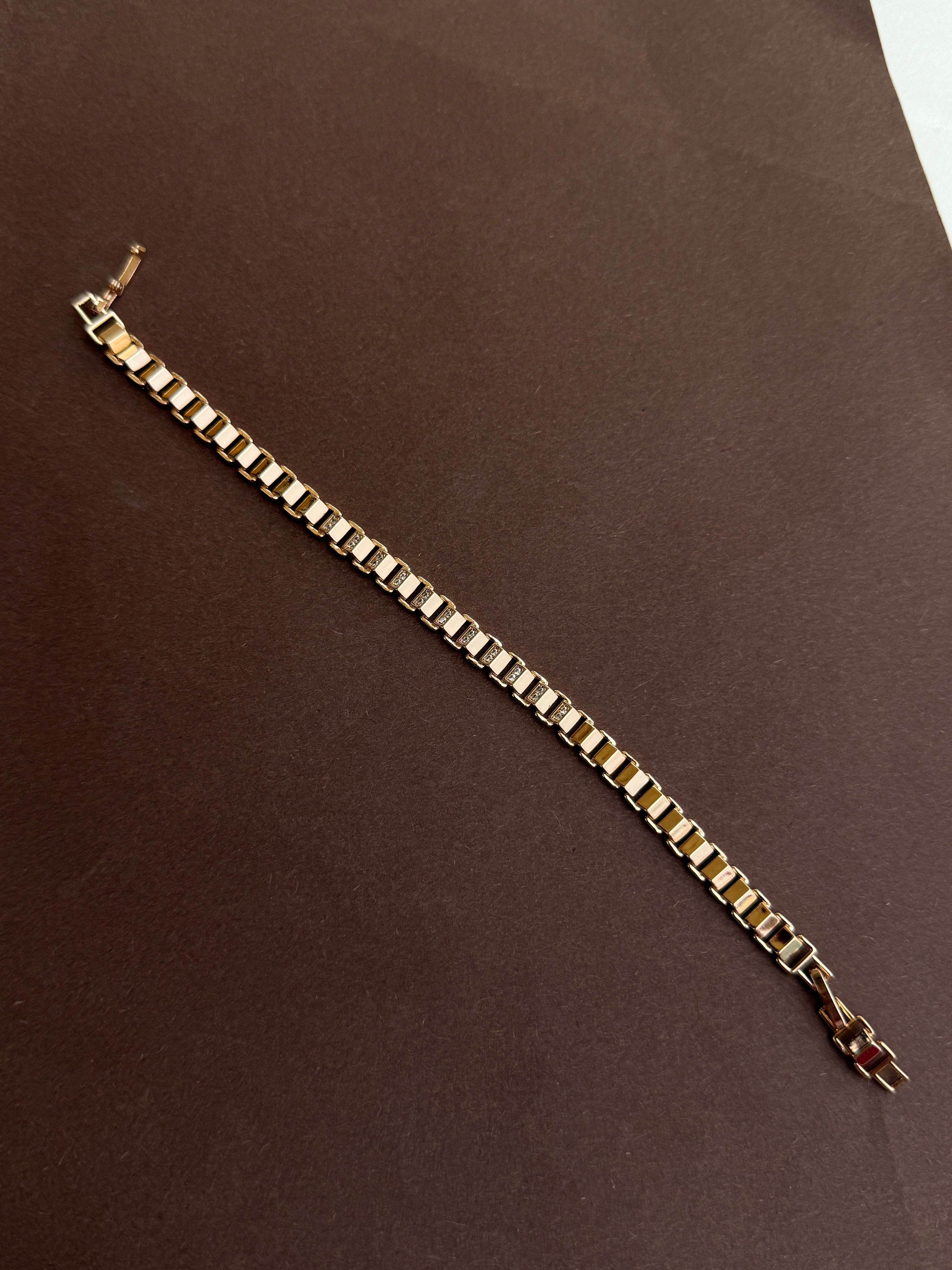 Mn013 anti tarnish rose gold chain bracelet