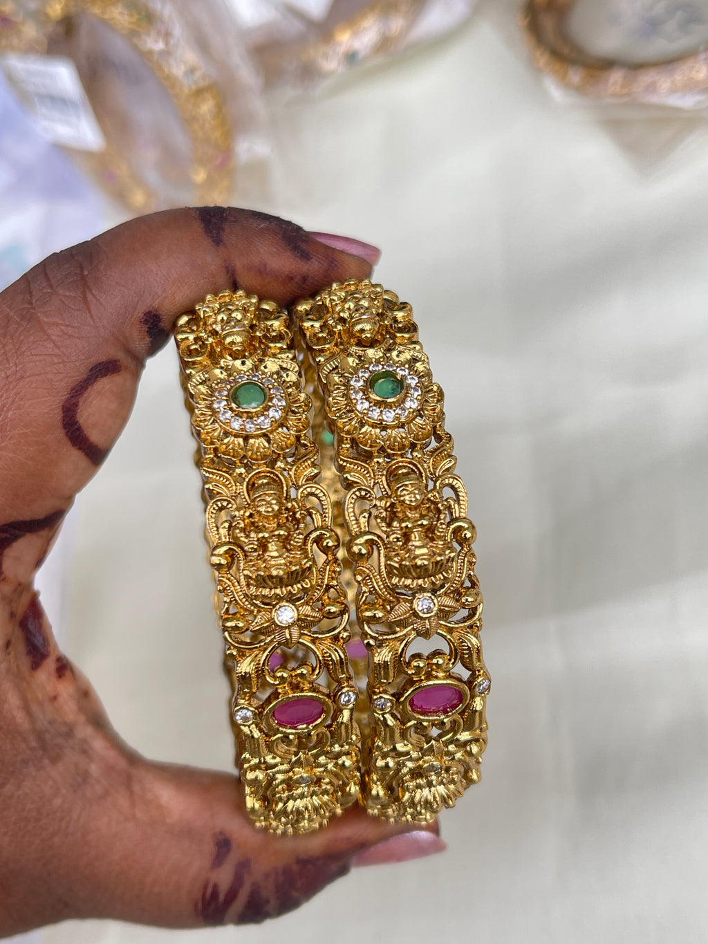 Multi Lakshmi Devi broad bangles