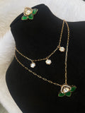 2 layers Moissanite kundan neckline with earrings