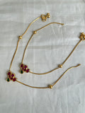 Kundan lotus simple anklet