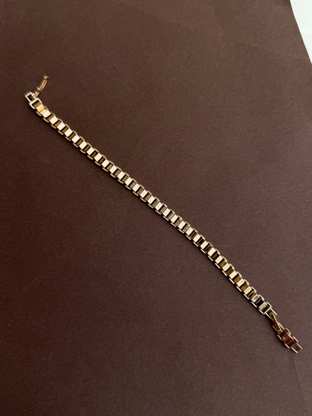 Mn013 anti tarnish rose gold chain bracelet