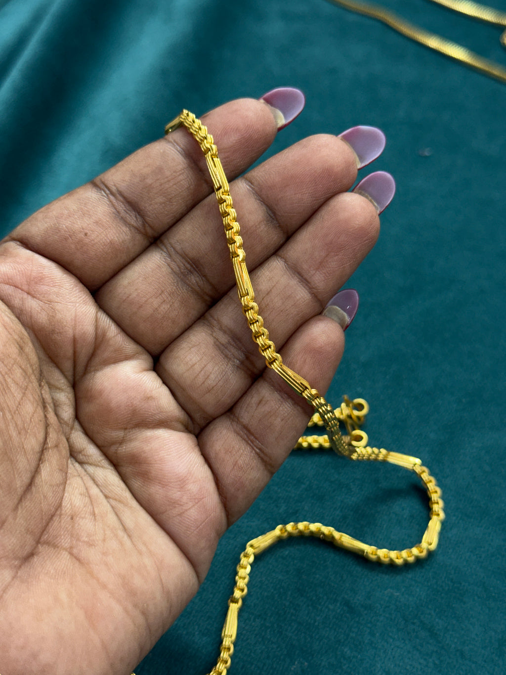 Tc039 panchaloham unpolished plain thali chain