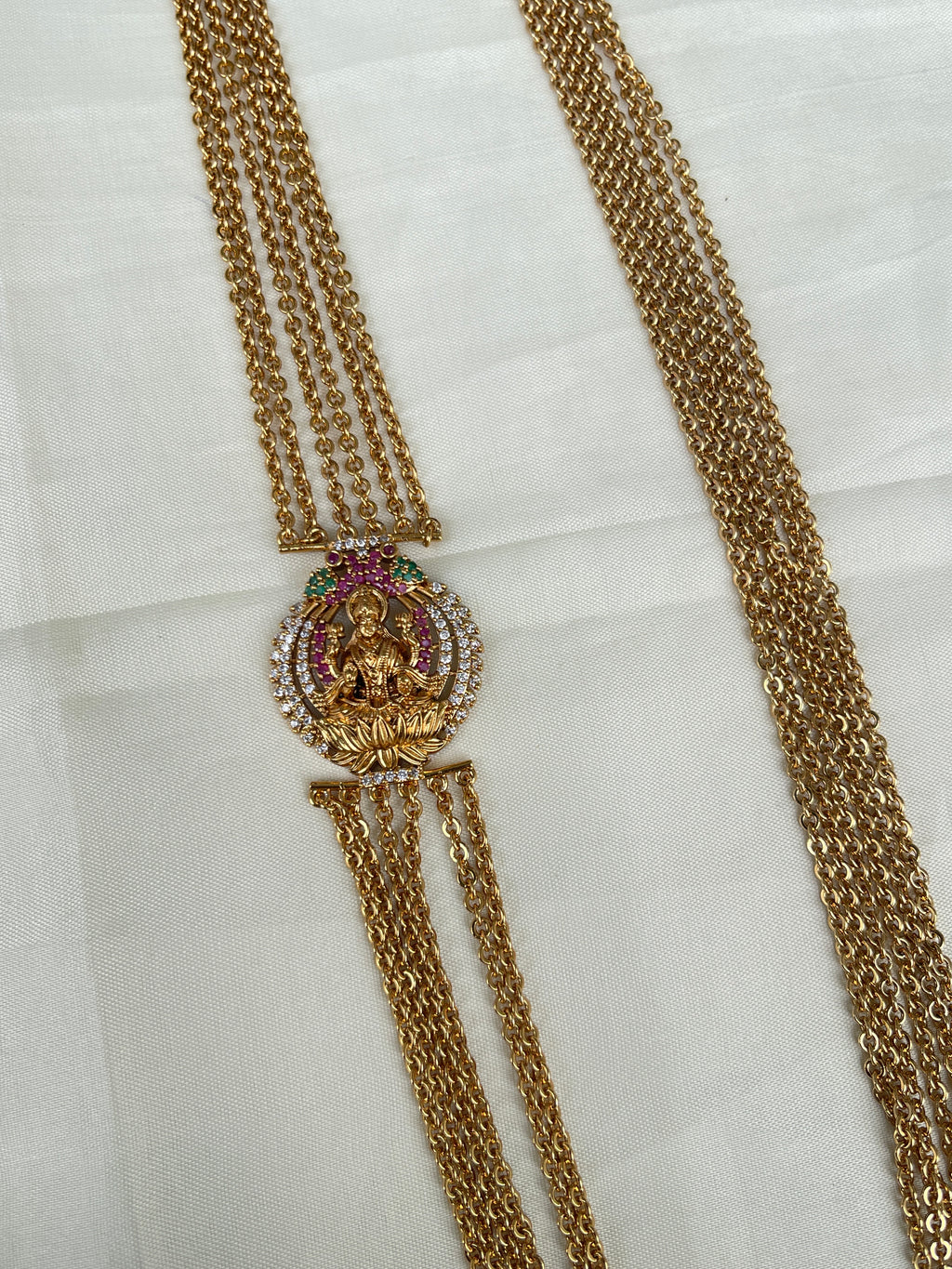 6 layers Lakshmi Devi side pendant chandraharam