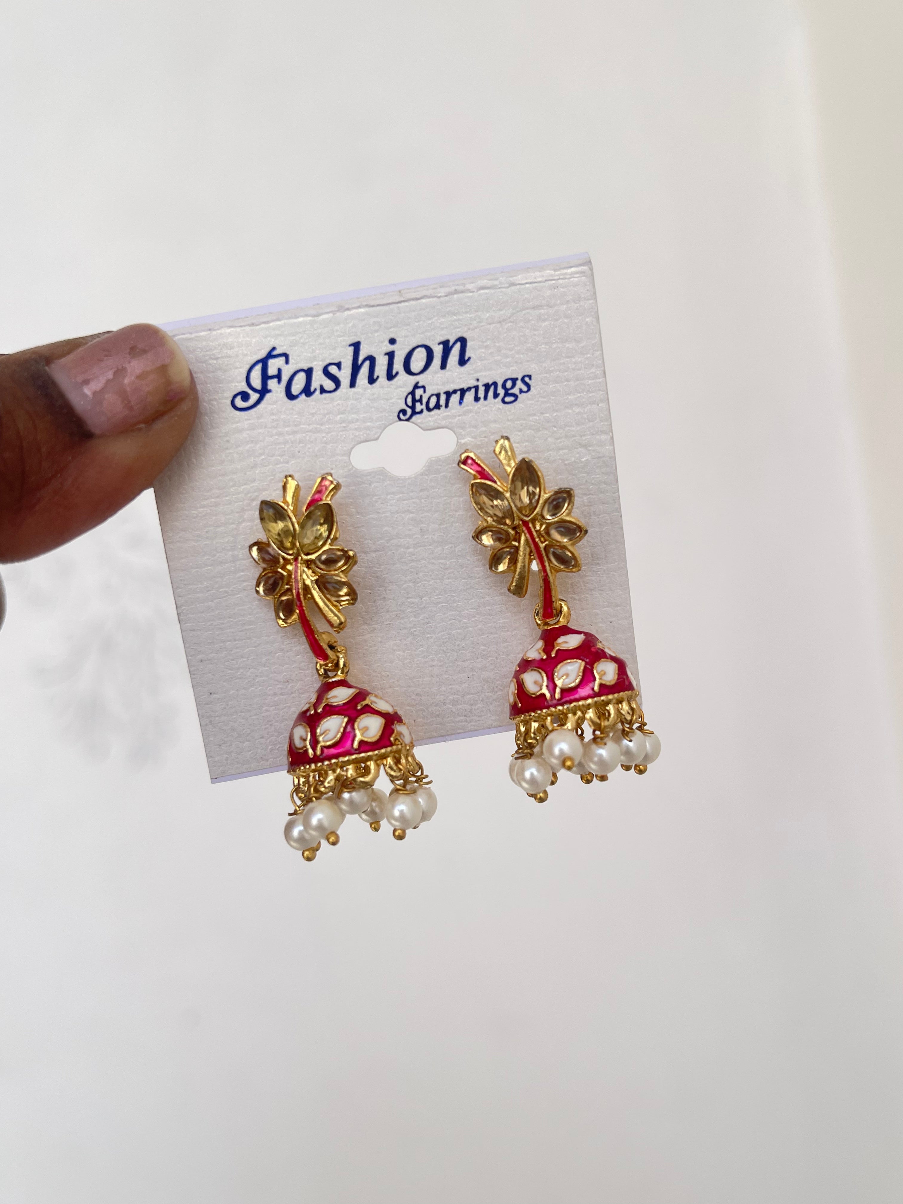 Small Meenakari earrings