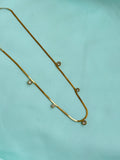 DC061 anti tarnish white stones 18inches adjustable Daily Wear chains