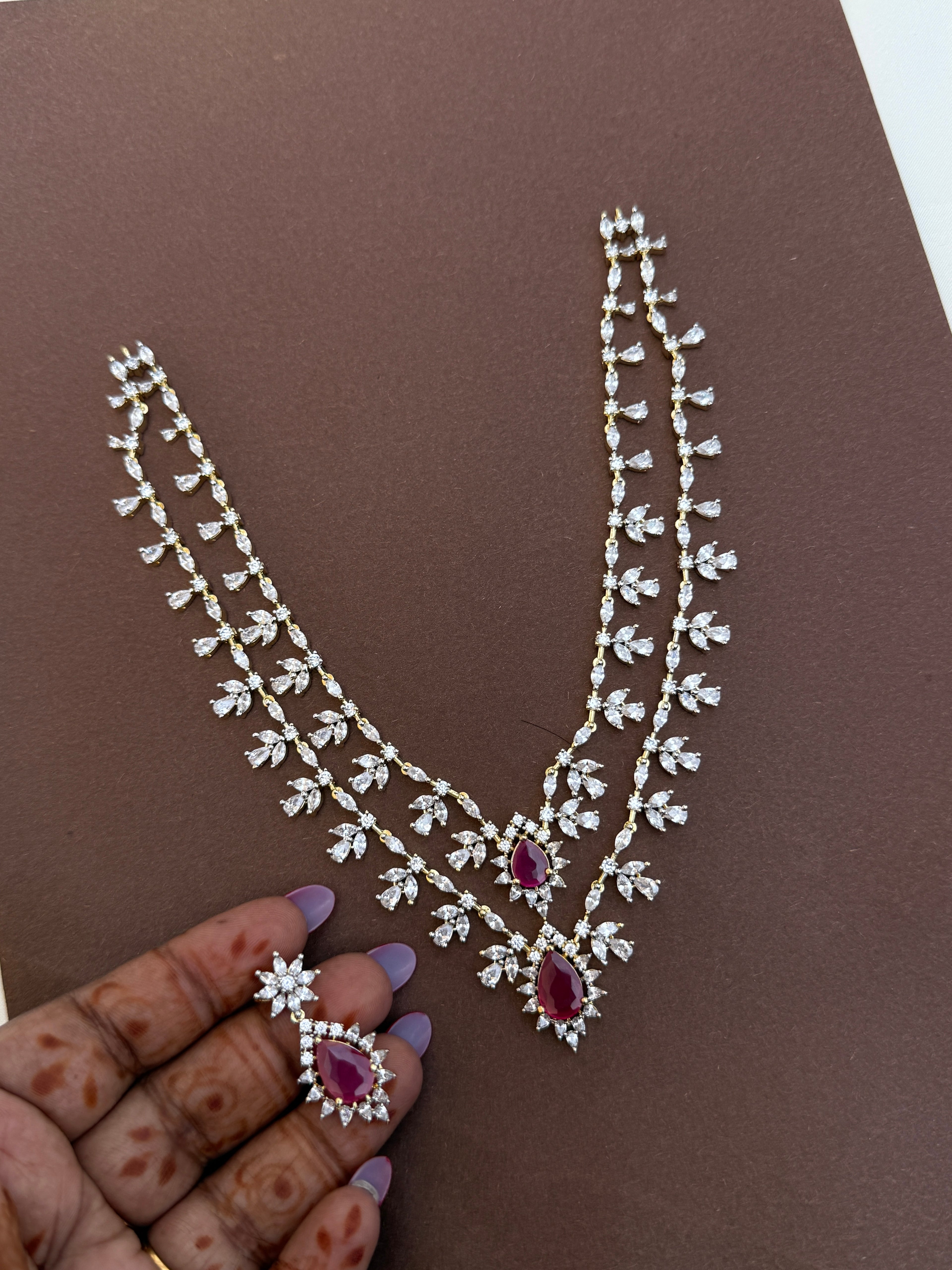 Ns803 2 layers diamond finishing neckset