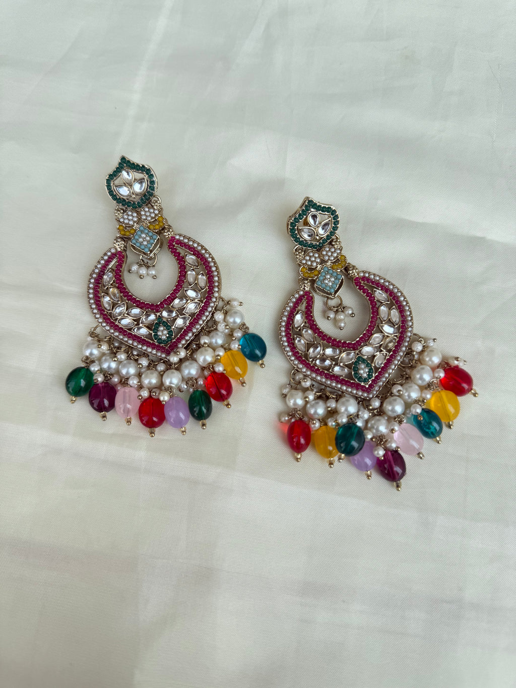 Mn005 multi chandbali Earrings