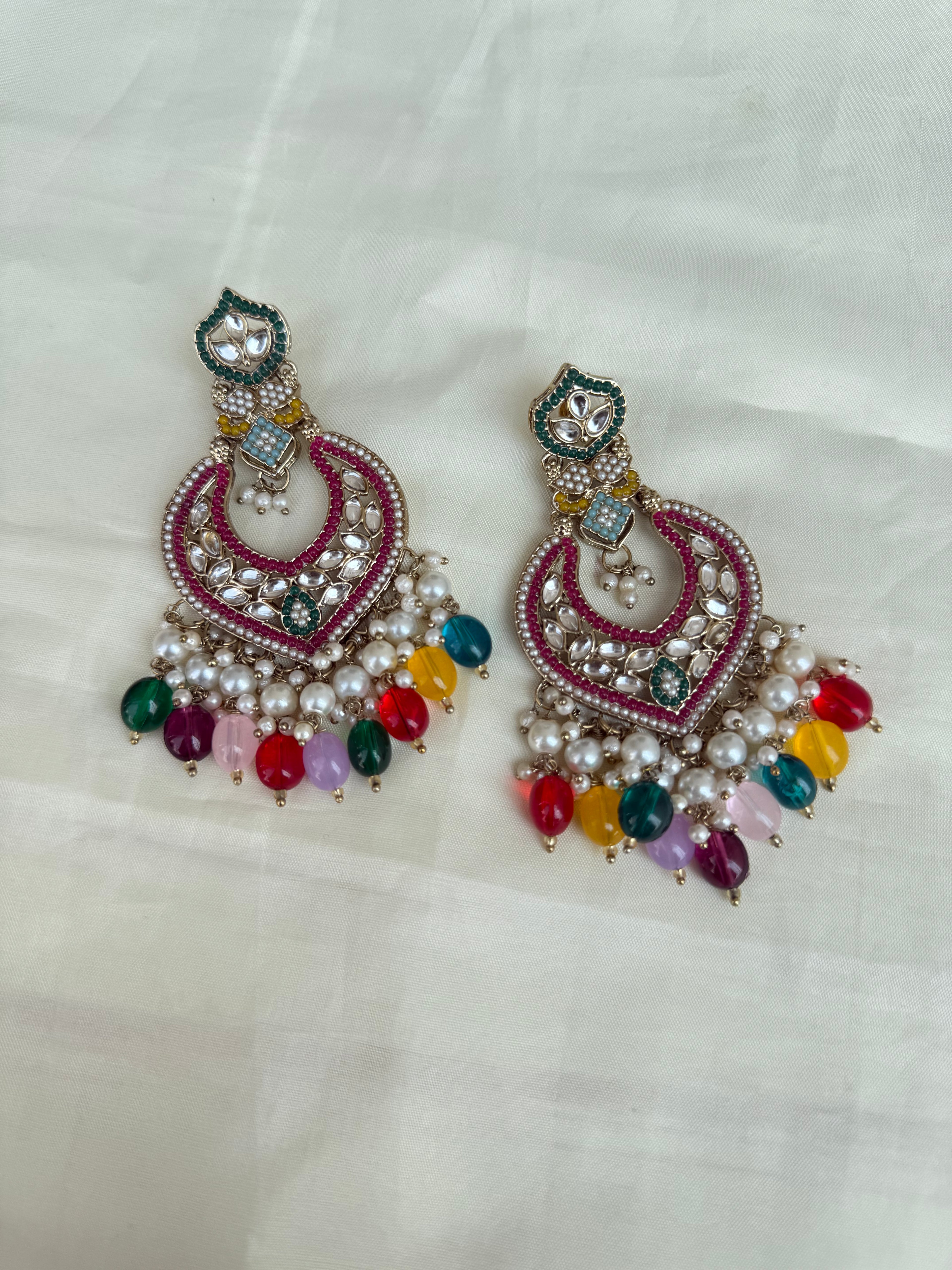 Mn005 multi chandbali Earrings