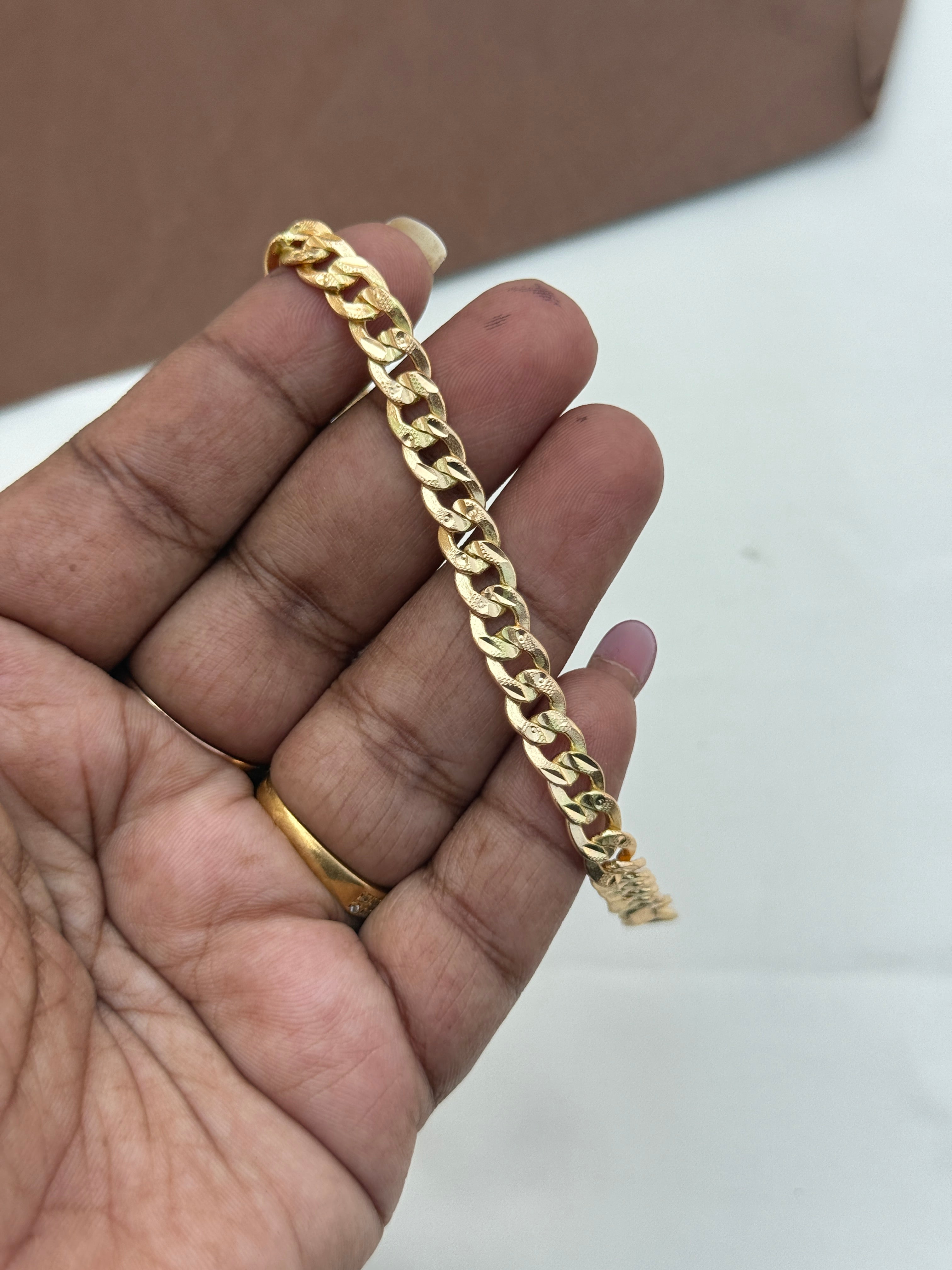 Ph295 panchaloham unpolished mens chains bracelet