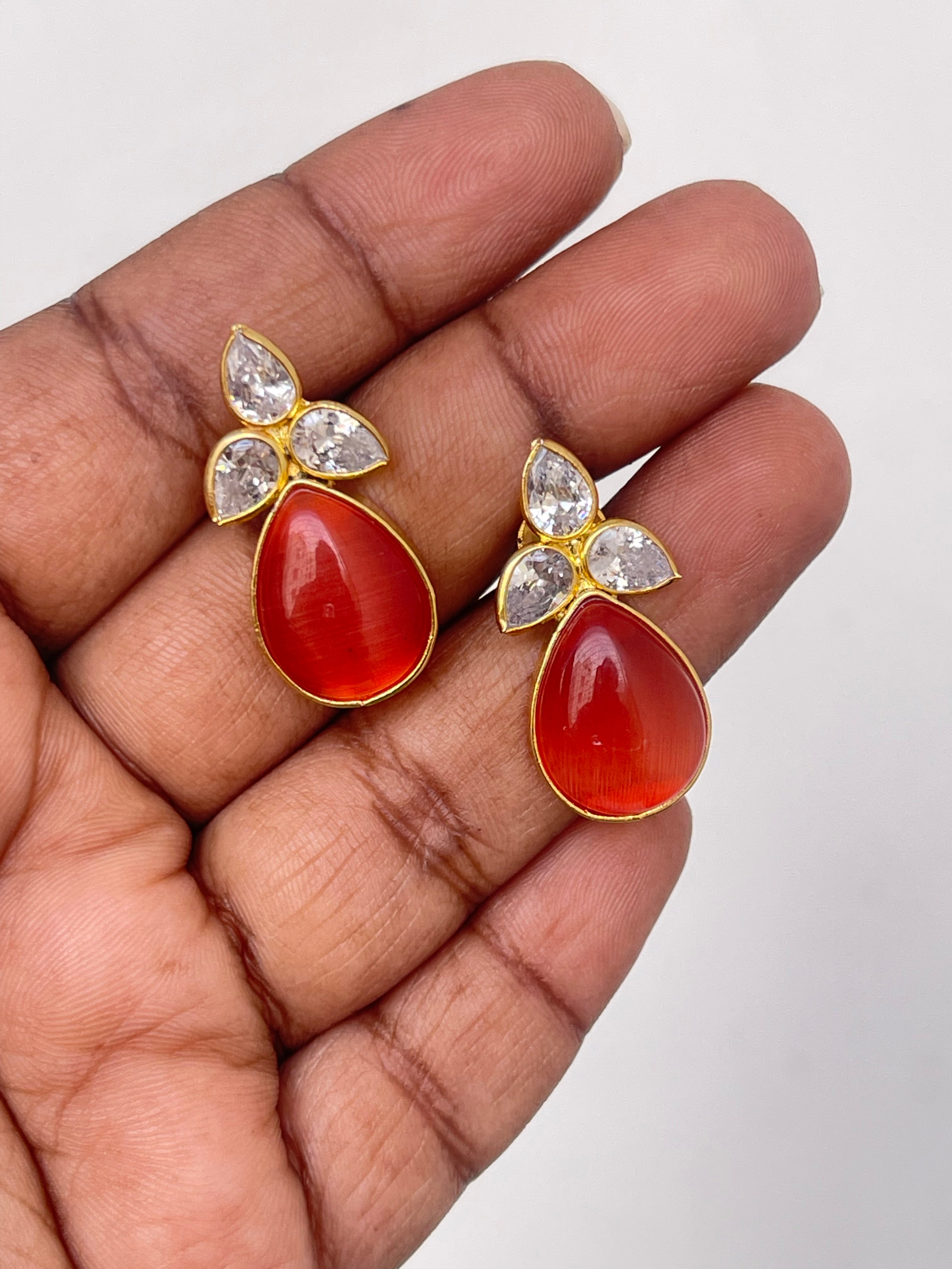 Cute 3 petals drop earrings
